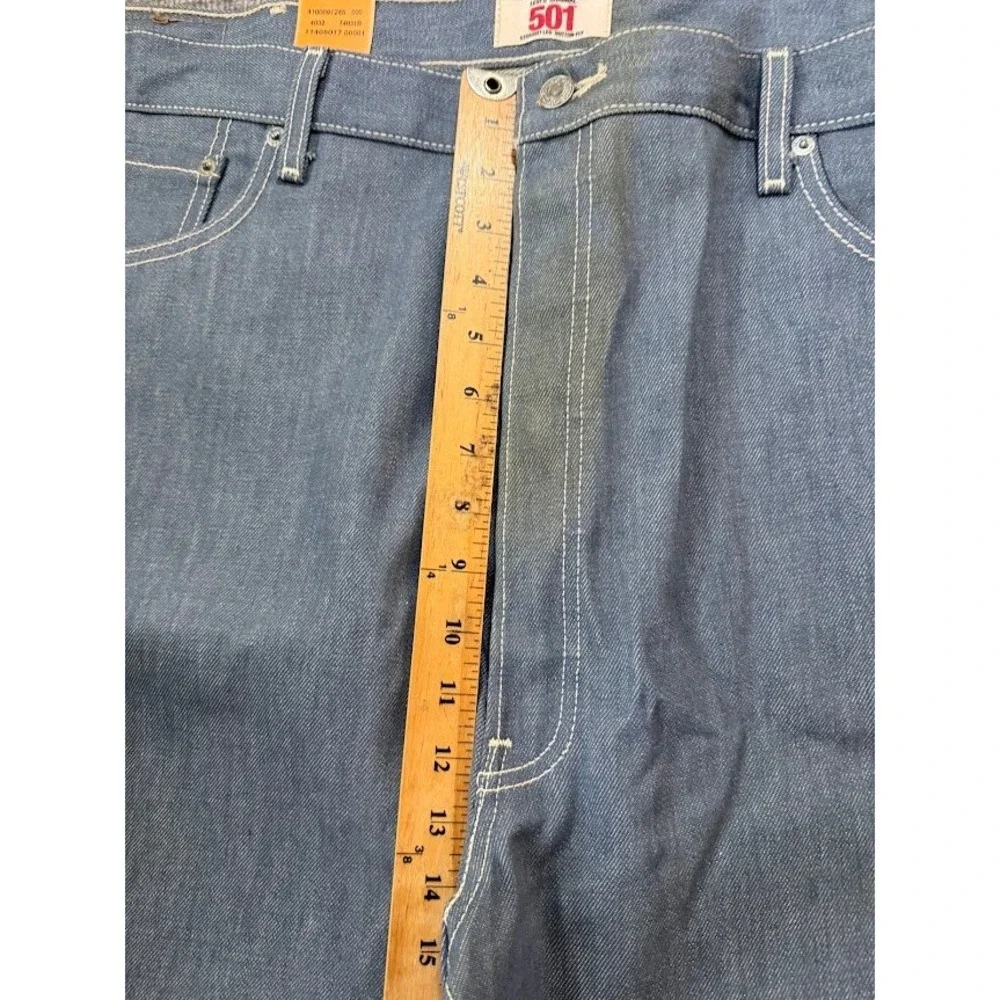 Levis 501 Original Straight Leg Mens Jeans Blue Grey W44 L30 Button Fly Cotton